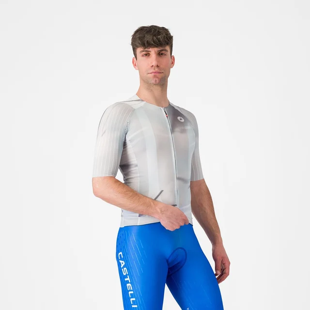 Castelli Aero Race 8S Kort Sykkeltrøye Smoky Gray, Str. M 