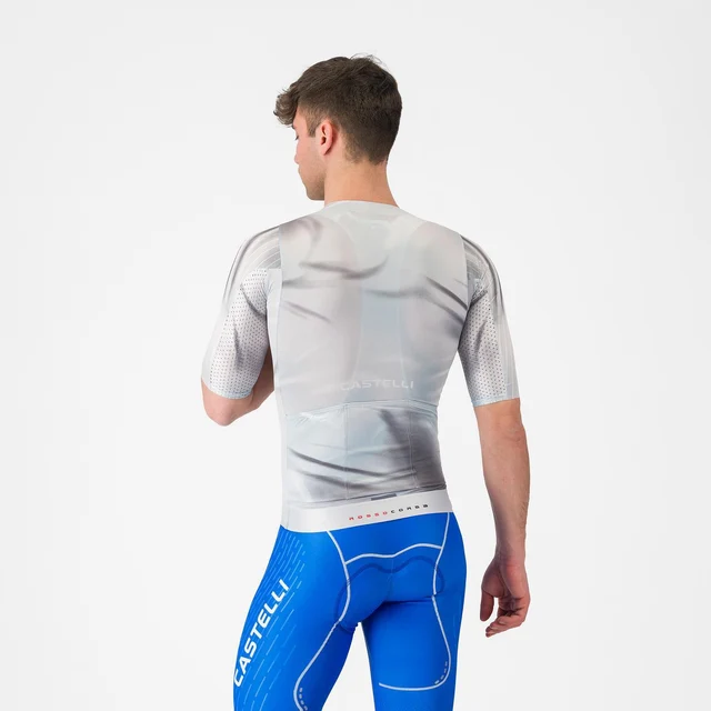 Castelli Aero Race 8S Kort Sykkeltrøye Smoky Gray, Str. M 