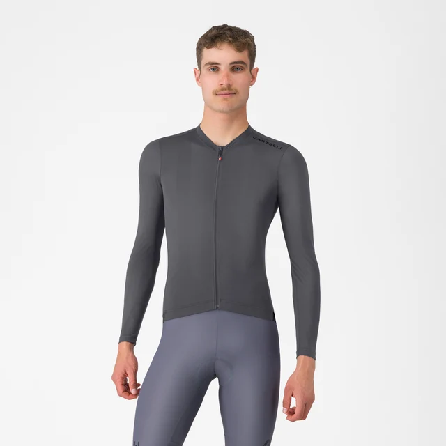 Castelli Espresso 2 LS Cykeltröja Smoky Gray, Str. S 