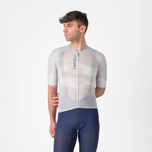 Castelli Climber's A/C Kort Cykeltröja Silver Gray/Smoky Gray, Str. XL 