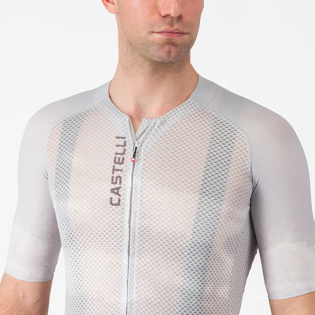 Castelli Climber's A/C Kort Cykeltröja Silver Gray/Smoky Gray, Str. XL 