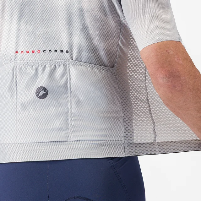 Castelli Climber's A/C Kort Cykeltröja Silver Gray/Smoky Gray, Str. XL 