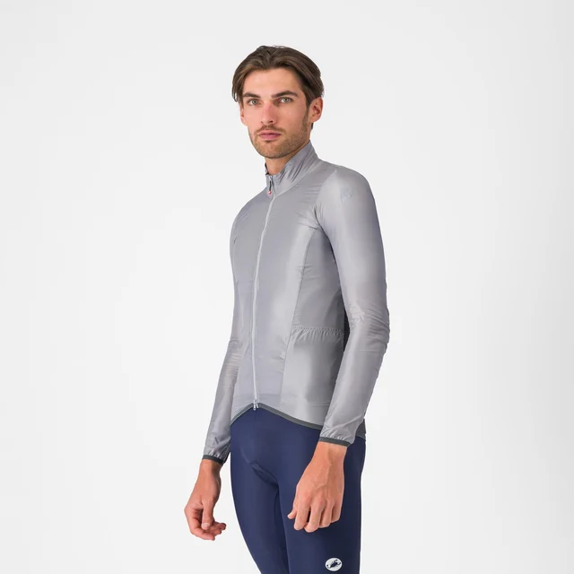 Castelli Aria Shell 2 Sykkeljakke Silver Gray/Dark Gray, Str. M 