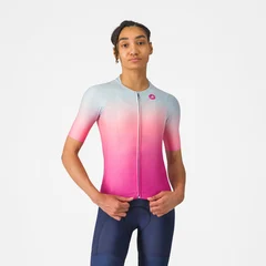 Castelli UPF W Kort Cykeltröja Winter Sky/ Violet Pink, Str. S
