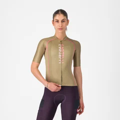 Castelli Unlimited 2 Dam Cykeltröja Elmwood/Rosa Giro-Light Pink, Str. S