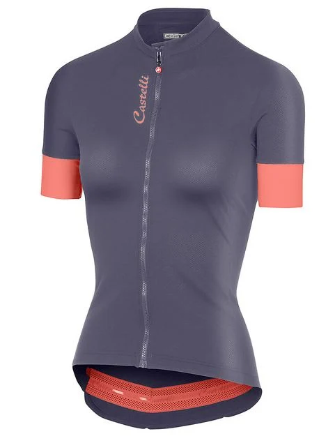Castelli Anima 2 FZ Dame Sykkeltrøye Stål/Blå, Str. L 