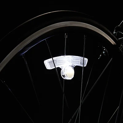 Cateye Orbit 2 Eikerefleks med lys Hvit, 1 stk, LED 