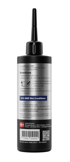 CeramicSpeed UFO Drip WC Kjedevoks 100ml, Til Våte Forhold 