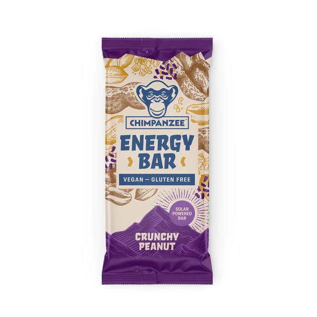 Chimpanzee Energibar 55g, Crunchy Peanut (Vegan) 