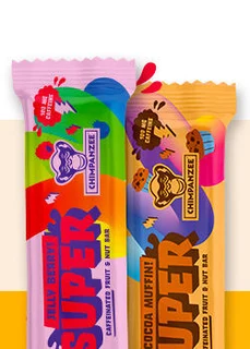 Chimpanzee Super Bars Koffein, Vegan, Gluten &amp; Laktose fri
