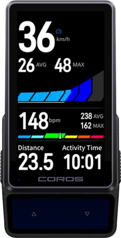 Coros Dura 2 Solar GPS Sykkelcomputer 120 timer, 3.5" skjerm, 99 gr