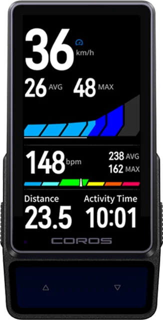 Coros Dura 2 Solar GPS Sykkelcomputer 120 timer, 3.5" skjerm, 99 gr 
