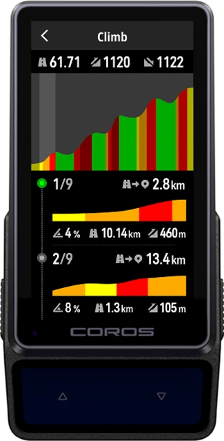 Coros Dura 2 Solar GPS Sykkelcomputer 120 timer, 3.5" skjerm, 99 gr 