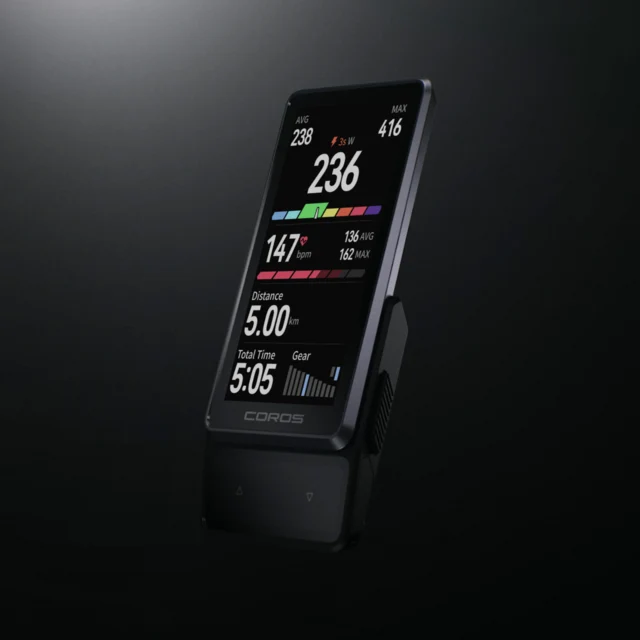 Coros Dura 2 Solar GPS Sykkelcomputer 120 timer, 3.5" skjerm, 99 gr 