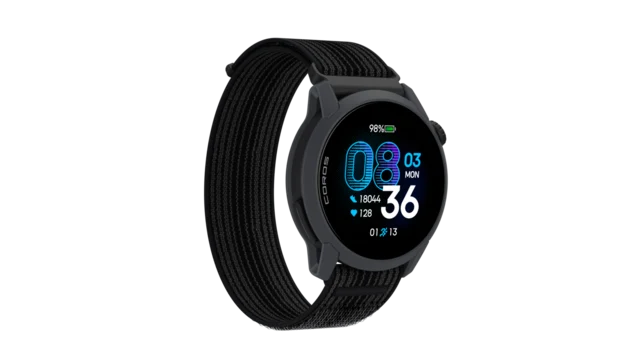 Coros Pace 4 GPS Sports Klokke Nylon Black 