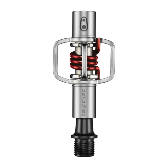 Crankbrothers Eggbeater 1 Pedaler Sølv/Rød, 290 gr. per sett 