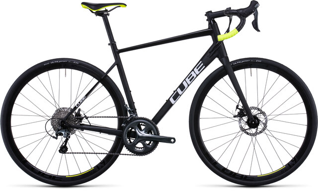 Cube Attain Race Landeveissykkel Black'n'White, Str. S/53 - Bikeshop.no