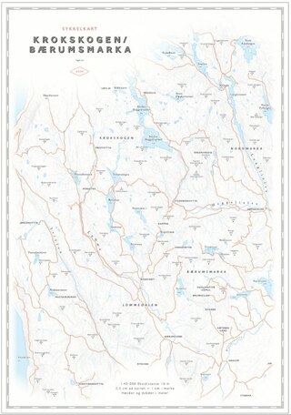 Dapa Maps Krokskogen Sykkelkart 50 x 70 cm, 1:40 000