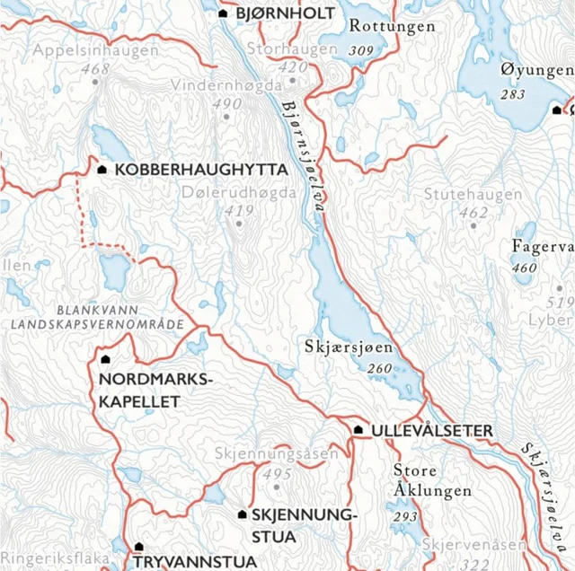 Dapa Maps Oslo Nordmark Sykkelkart 50 x 70 cm, 1:60 000 