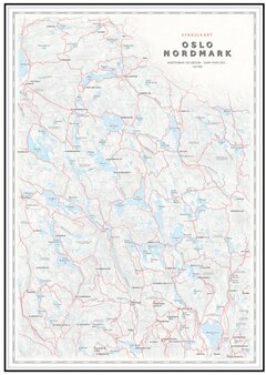 Dapa Maps Oslo Nordmark Sykkelkart 50 x 70 cm, 1:60 000