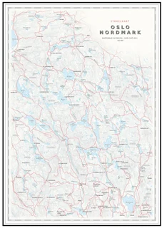 Dapa Maps Oslo Nordmark Sykkelkart 50 x 70 cm, 1:60 000