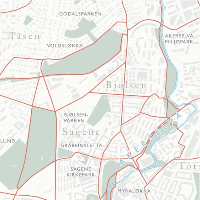 Dapa Maps Oslo Sykkelkart 50 x 70 cm, 1:15 000 