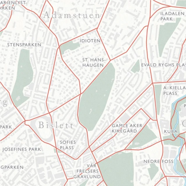 Dapa Maps Oslo Sykkelkart 50 x 70 cm, 1:15 000 