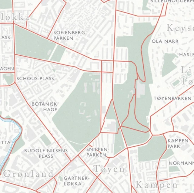 Dapa Maps Oslo Sykkelkart 50 x 70 cm, 1:15 000 