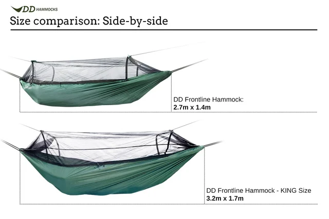 DD Hammocks Frontline King Hengekøye Oliven Grønn, Opp til 125kg 