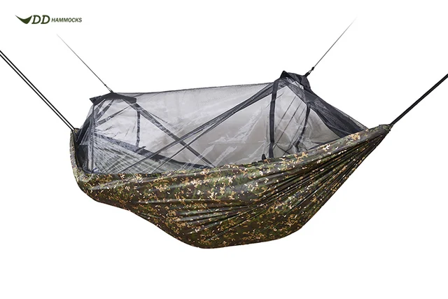 DD Hammocks Frontline Hengekøye Camo, Robust, For ulike klimaer 