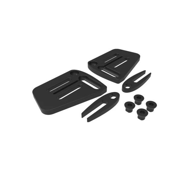 Deda JET2 Plate Kit Black, Plates (R+L), Spacer and nut 