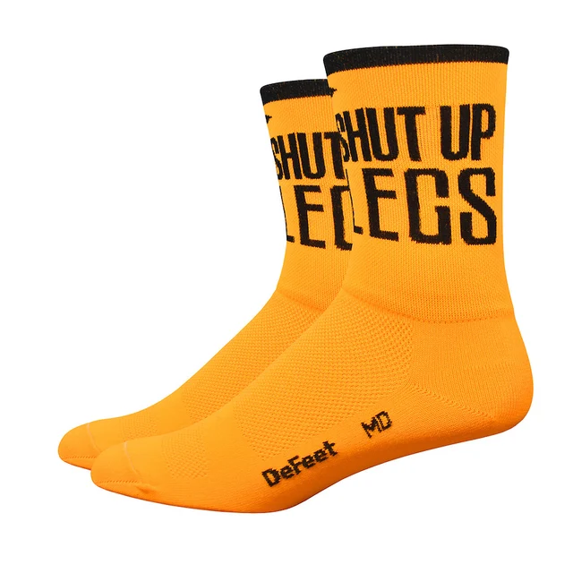 DeFeet Aireator Shut Up Legs Strumpor Oransje/Sort, Str. M 