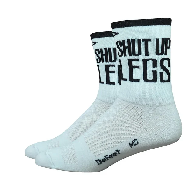 DeFeet Aireator Shut Up Legs Sokker Hvit/Sort, Str. XL 