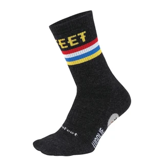 DeFeet Woolie Boolie 6&quot; Podium sokker Gr&#229;, Ull, Originalen!