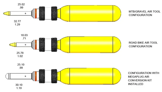 Dynaplug Air Tubeless Rep. Kit Road Fiks punkteringer og fyll luft samtidig 