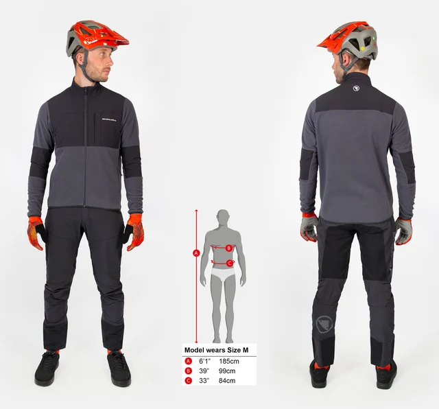 Endura Hummvee Full Zip Fleece Jakke Black, Str. M 