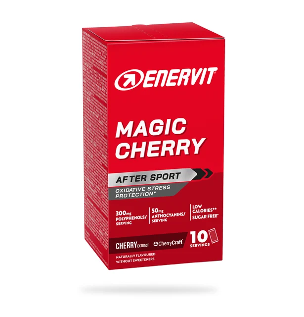 Enervit Magic Cherry Restitusjonsdrikke 10x9g poser 