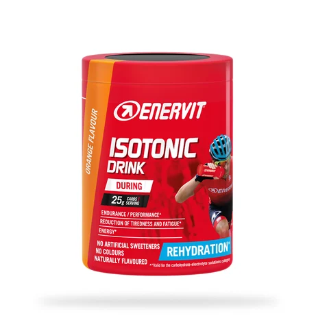 Enervit Isotonic Sportsdrikk 420g Gir karbohydrater, salter og vitaminer