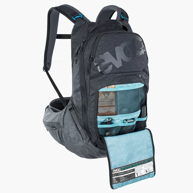 EVOC Trail Pro 16 Ryggsäck Black-Carbon Grey, Str. S/M 