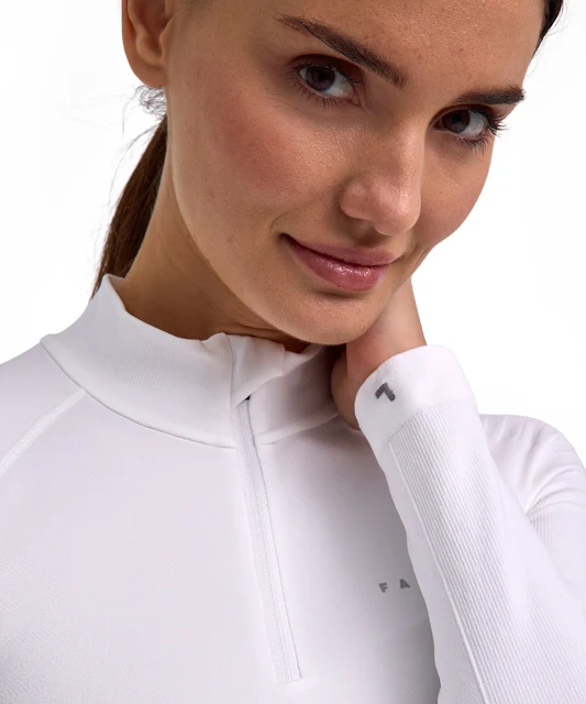 FALKE MW Zip Tight Dam Cykeltröja White, Str. M 