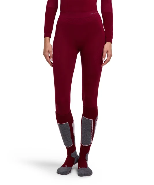 FALKE W Long Tights Dam Stilongs Merlot, Str. M 
