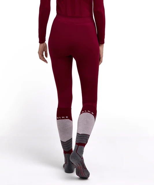 FALKE W Long Tights Dam Stilongs Merlot, Str. M 