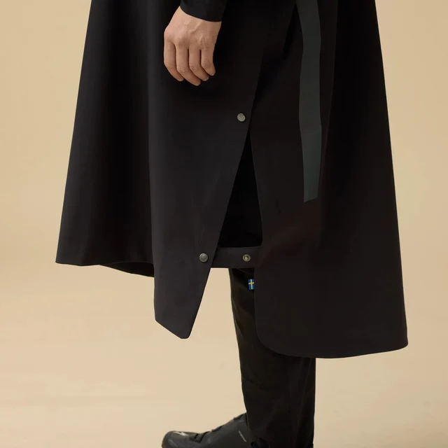 Fjellreven Hoja Rain Poncho Black, Str. L/XL 