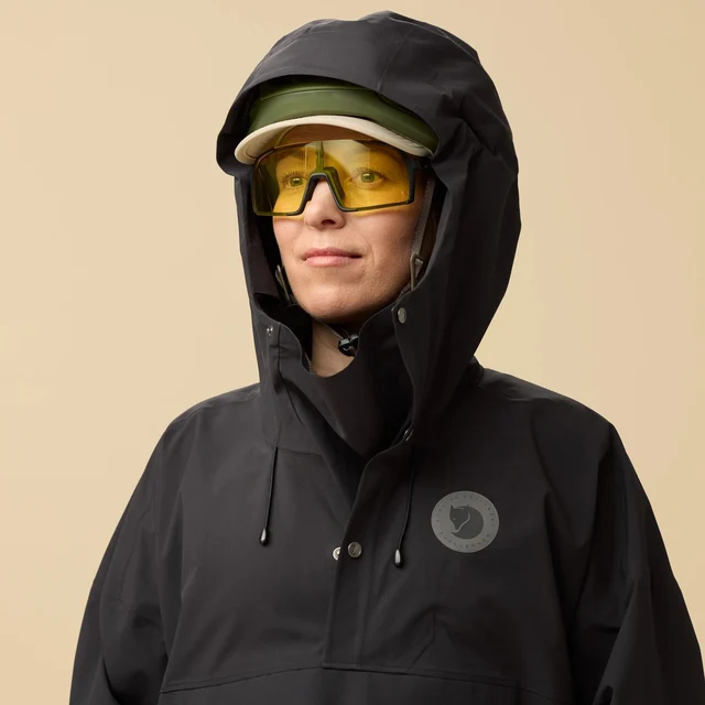 Fjellreven Hoja Rain Poncho Black, Str. L/XL 
