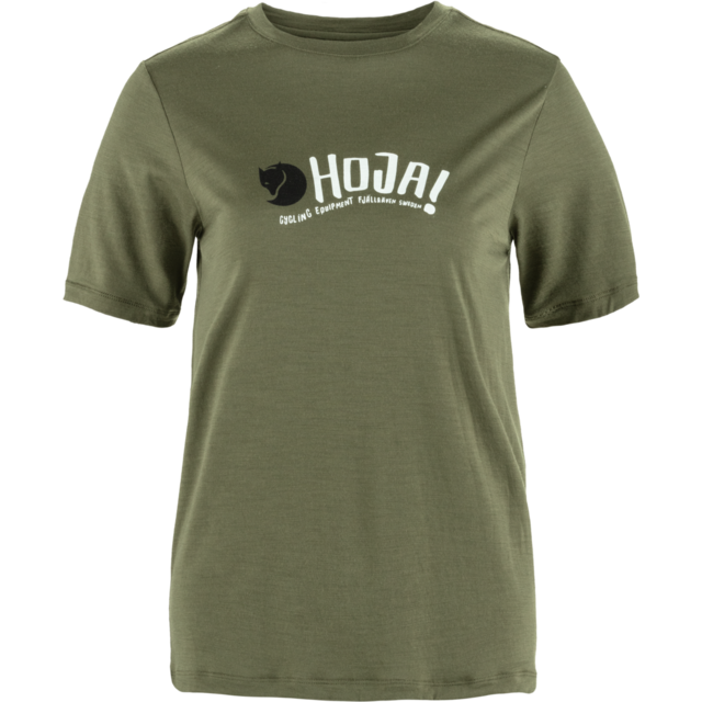 Fjällräven Hoja Wool T-Shirt W Laurel Green, Str. S 