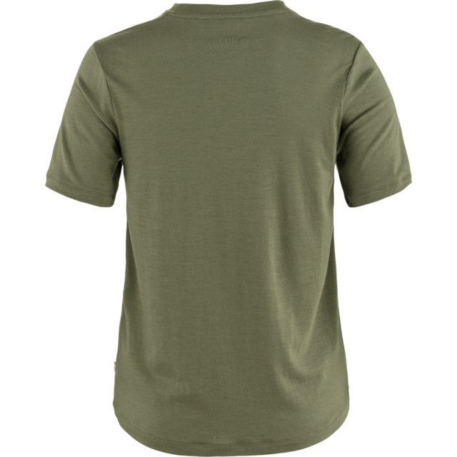 Fjällräven Hoja Wool T-Shirt W Laurel Green, Str. S 