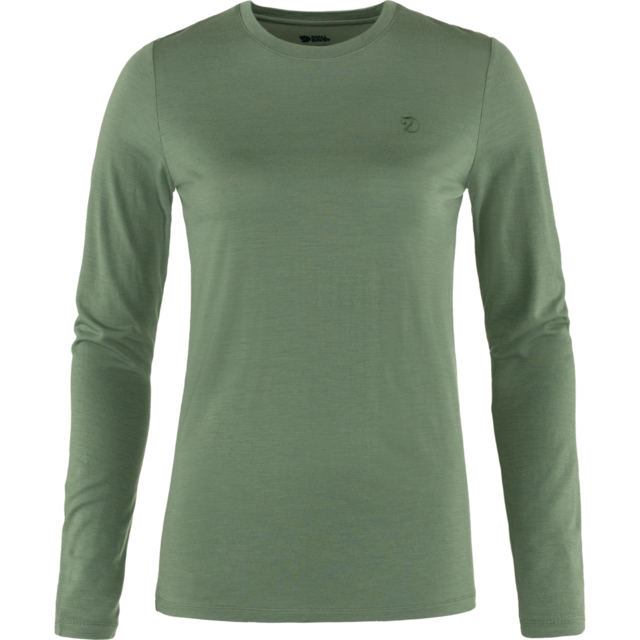 Fjällräven Abisko Wool LS W Undertrøye Patina Green, Str. L 