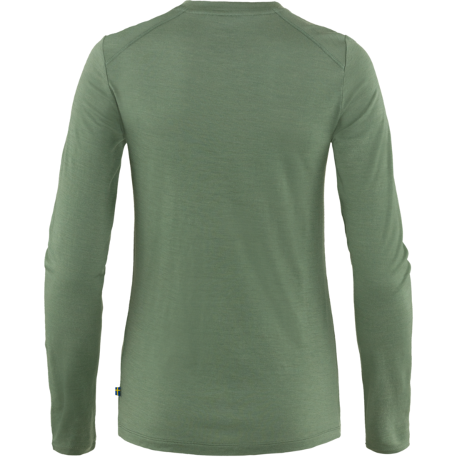 Fjällräven Abisko Wool LS W Undertrøye Patina Green, Str. L 