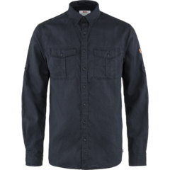 Fjällräven Övik Travel  LS M Skjorte Dark Navy, Str. S