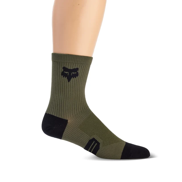 Fox MTB 6" Flexair Merino Sokker Sort, Str. S/M 
